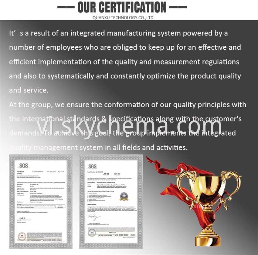 Our Certification 1